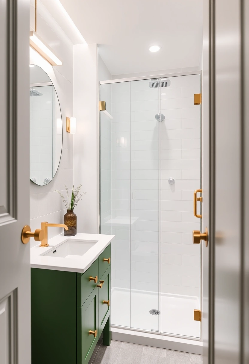 green and gold bathroom ideas 12