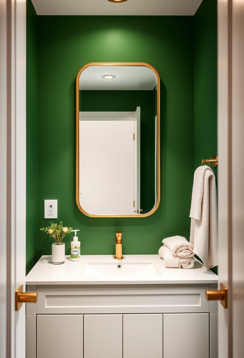 green and gold bathroom ideas 16