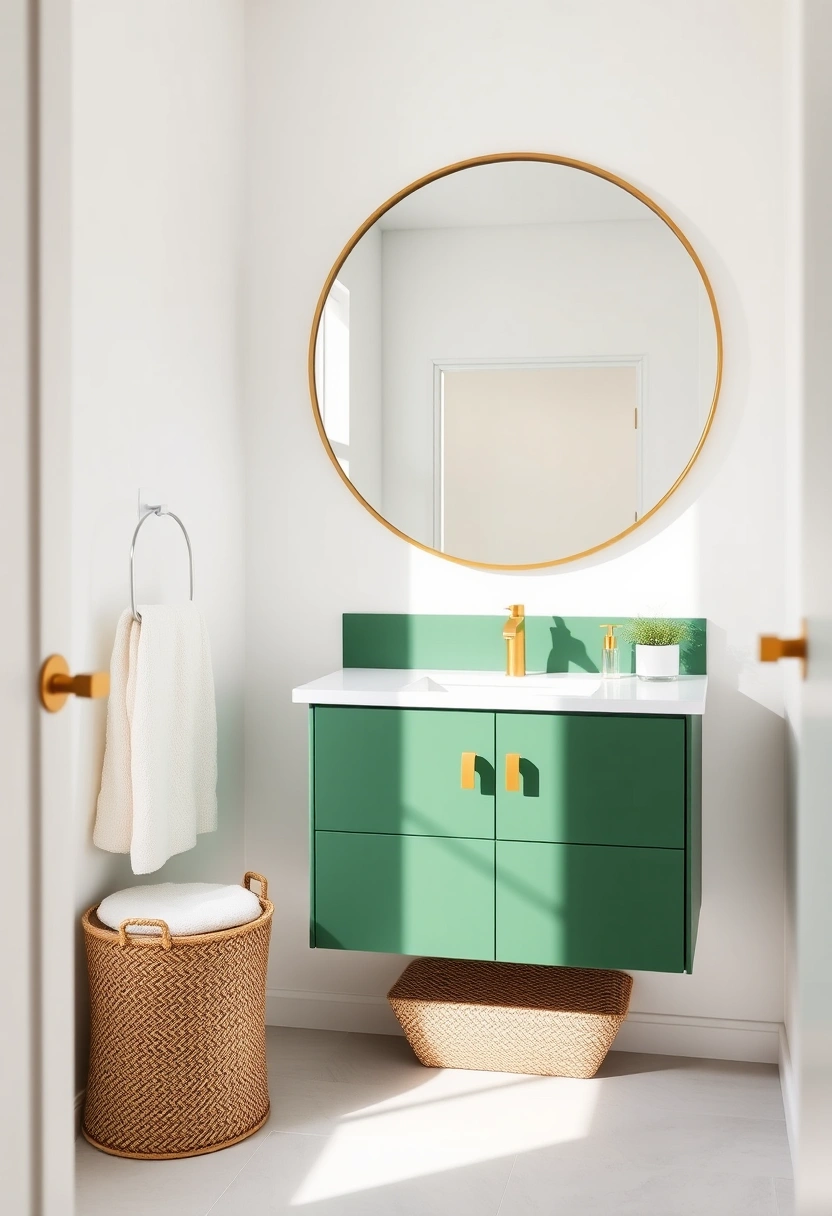 green and gold bathroom ideas 2