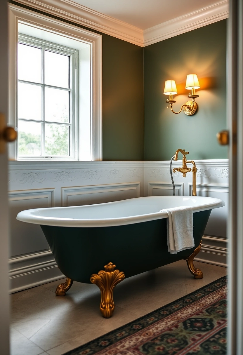 green and gold bathroom ideas 4