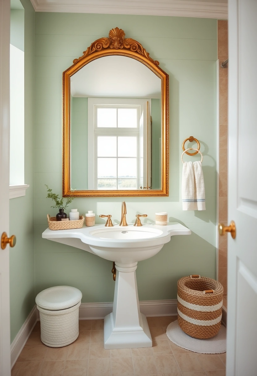 green and gold bathroom ideas 5