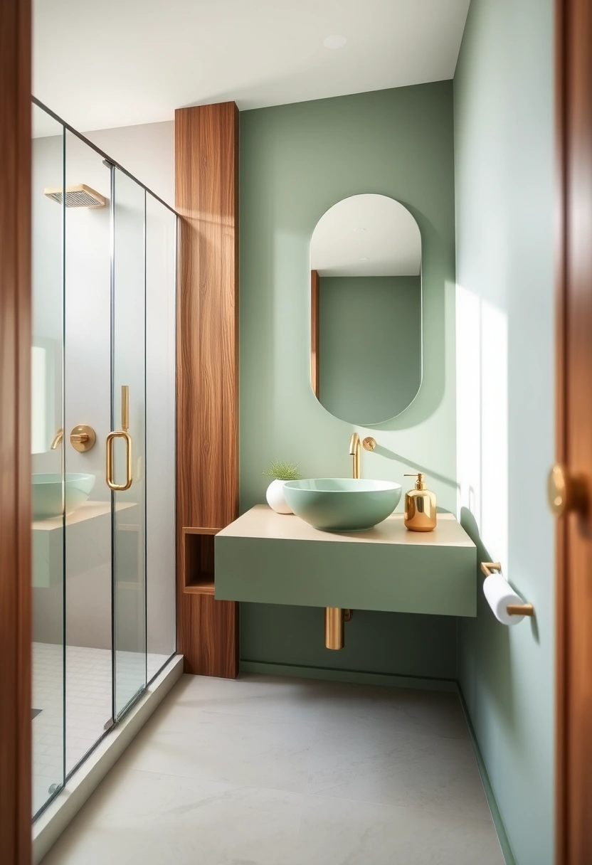 green and gold bathroom ideas 7