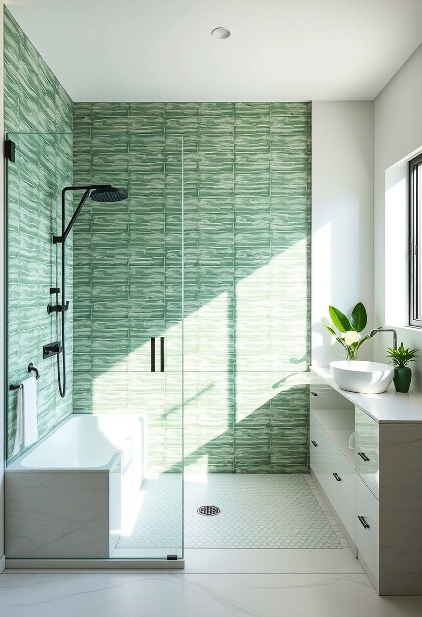 green bathroom ideas 11