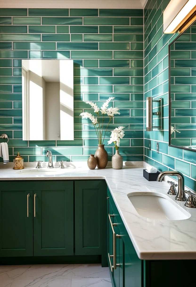 green bathroom tile ideas 19