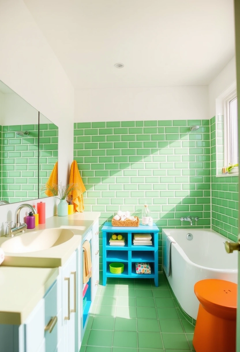 green tile bathroom ideas 13