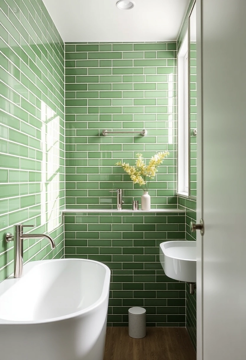 green tile bathroom ideas 14