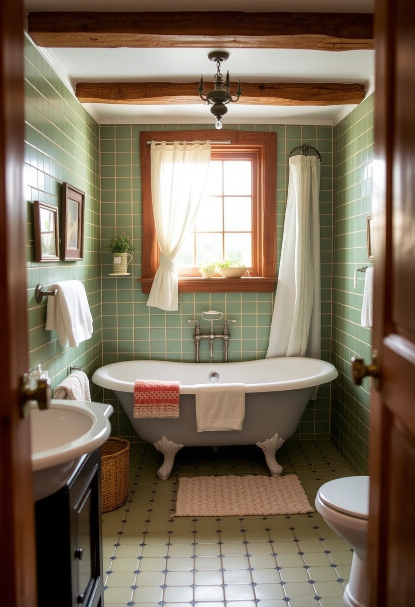 green tile bathroom ideas 15