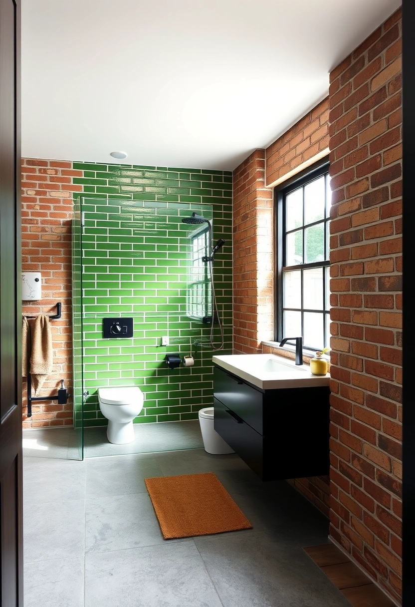 green tile bathroom ideas 16