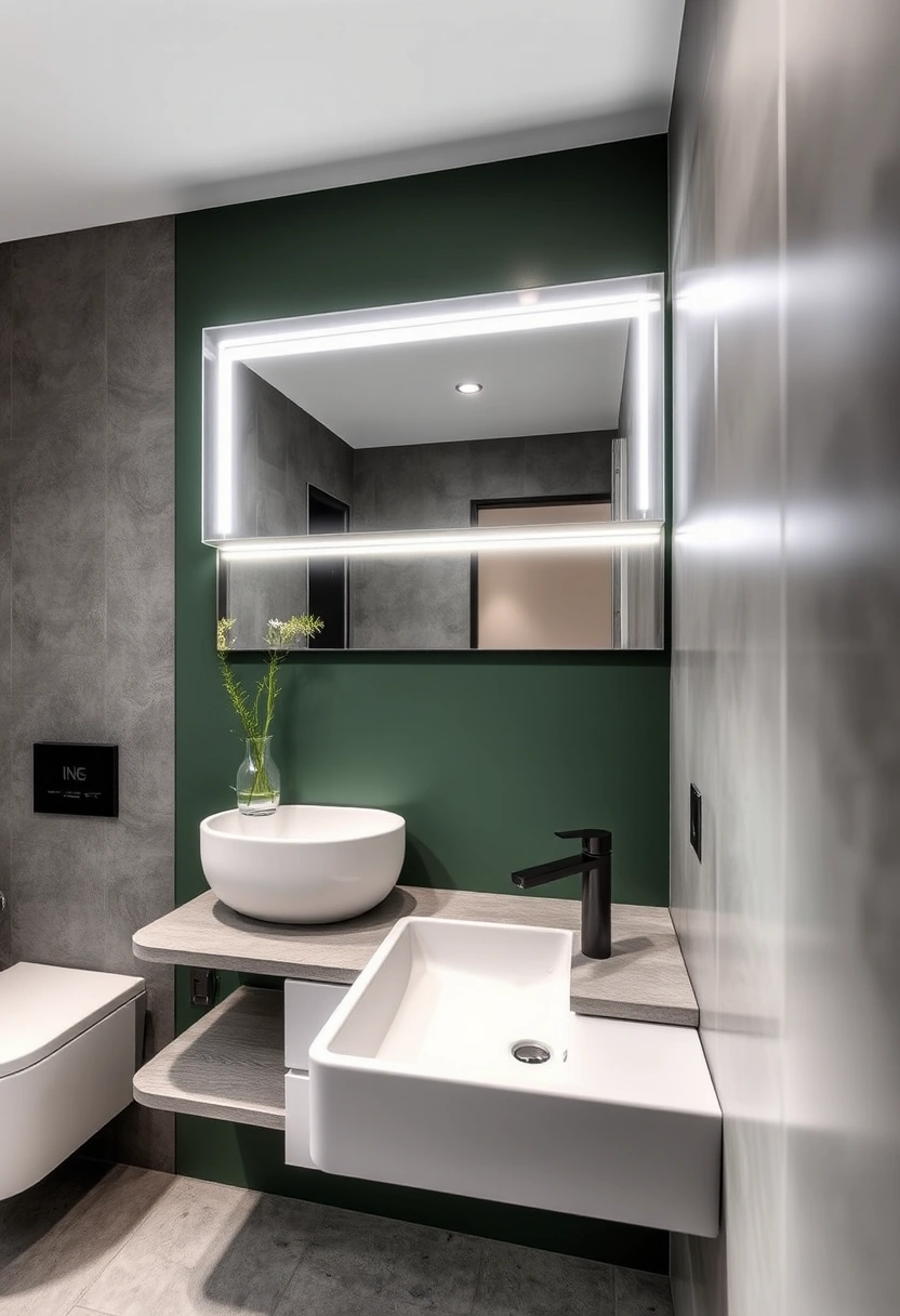 grey and green bathroom ideas 9