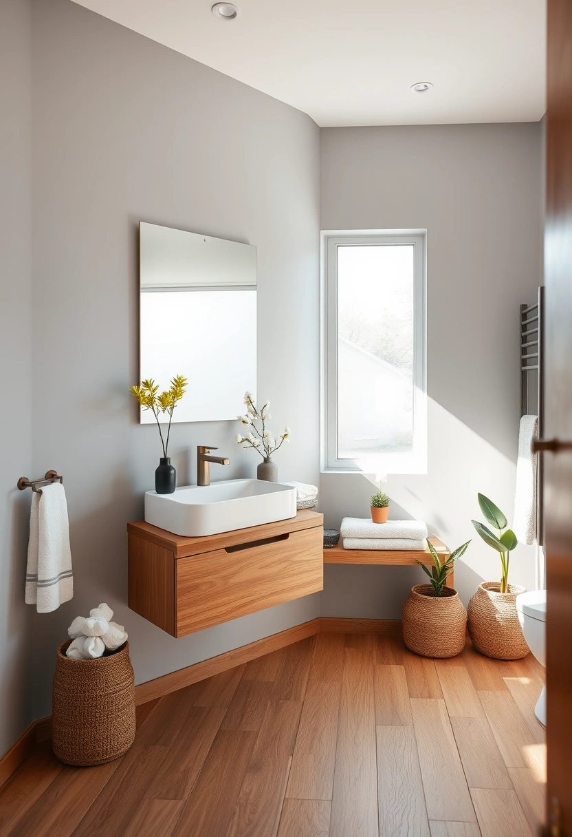 grey and wood bathroom ideas 1