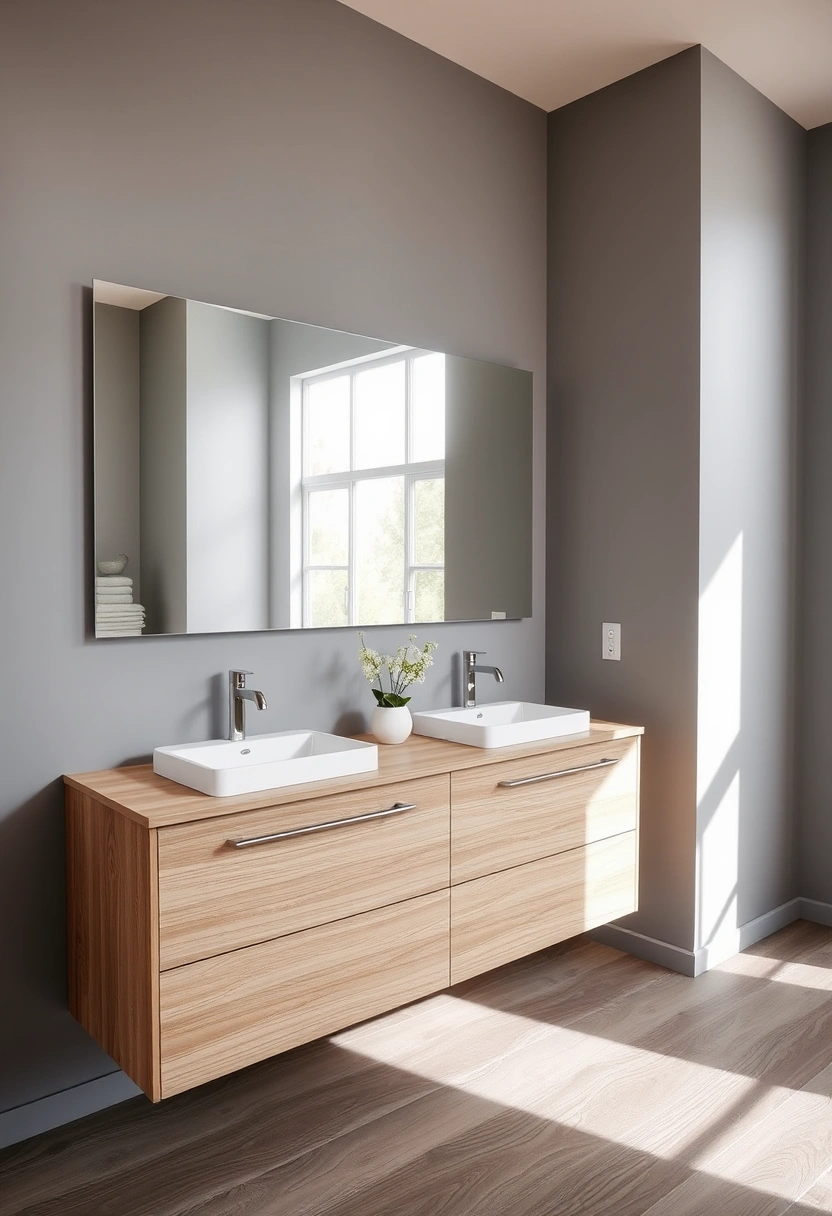 grey and wood bathroom ideas 11