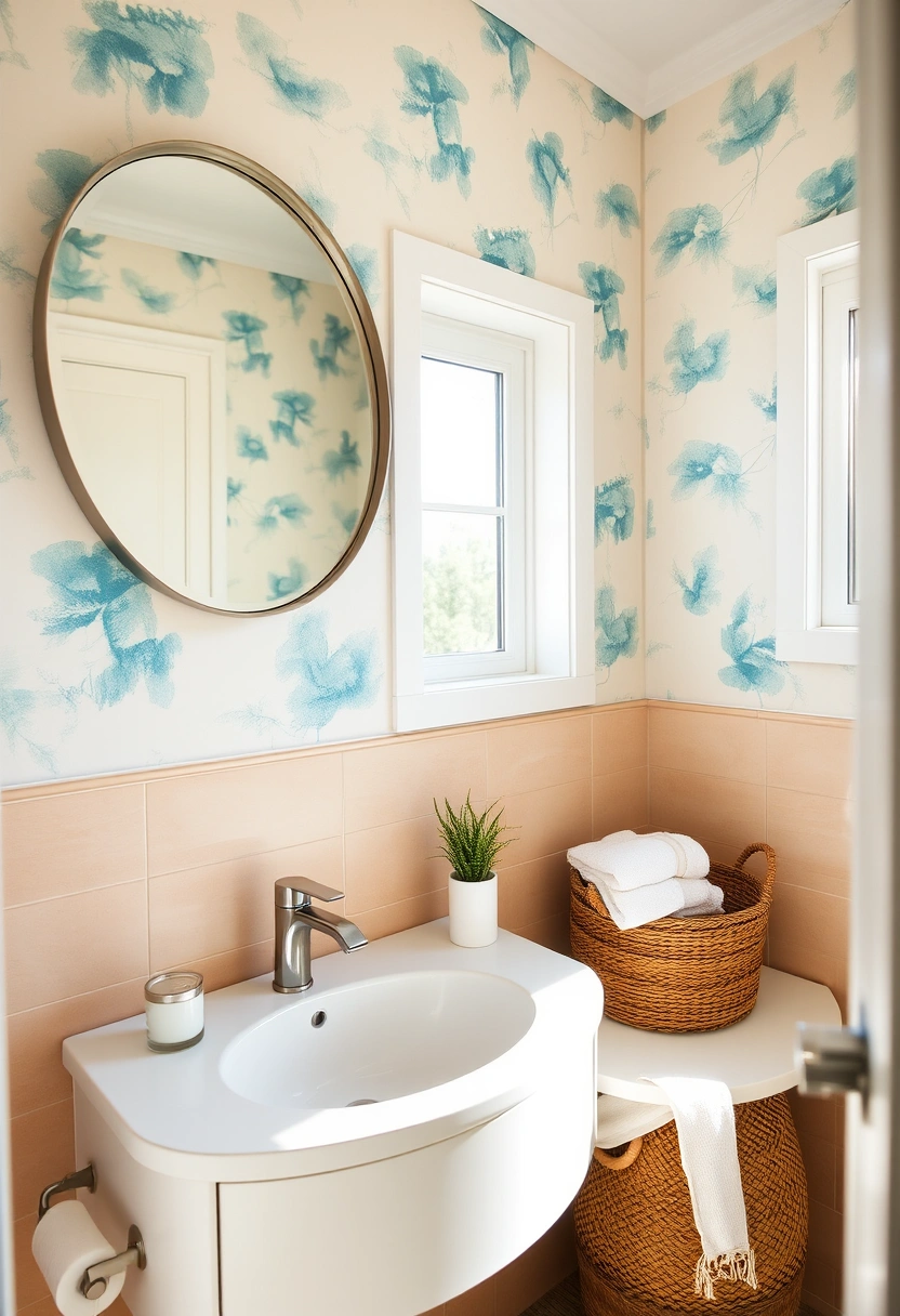 half bathroom ideas wallpaper 17