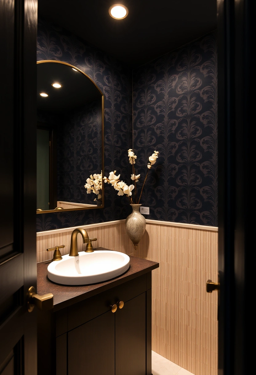 half bathroom ideas wallpaper 8