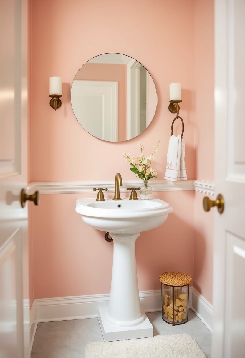 half bathroom ideas with pedestal sink 17