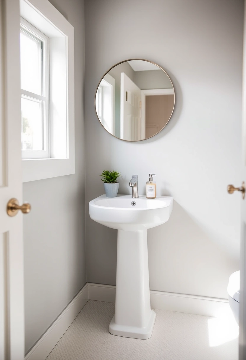 half bathroom ideas with pedestal sink 20