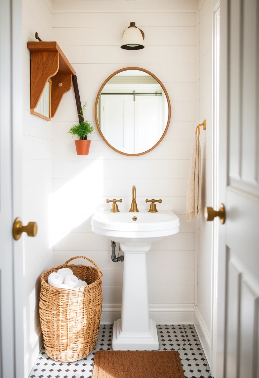 half bathroom ideas with pedestal sink 9