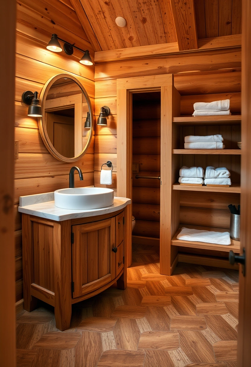 log cabin bathroom ideas 11