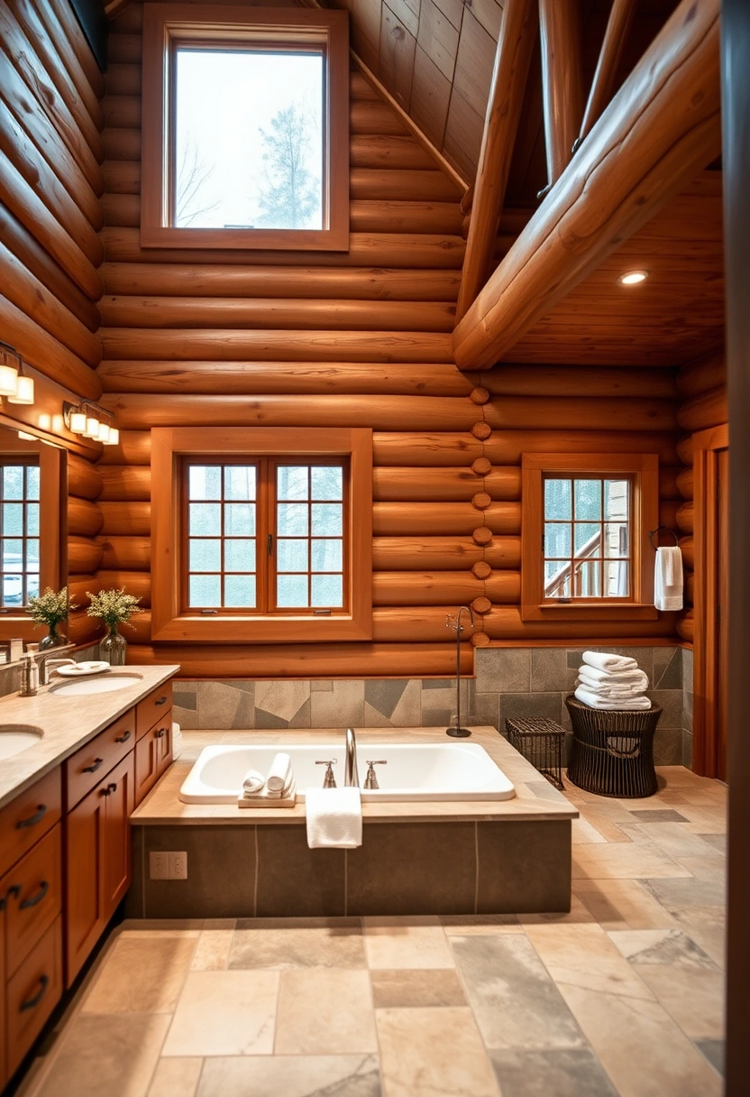 log cabin bathroom ideas 16