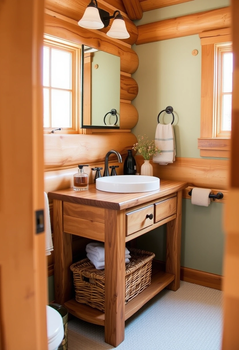 log cabin bathroom ideas 18