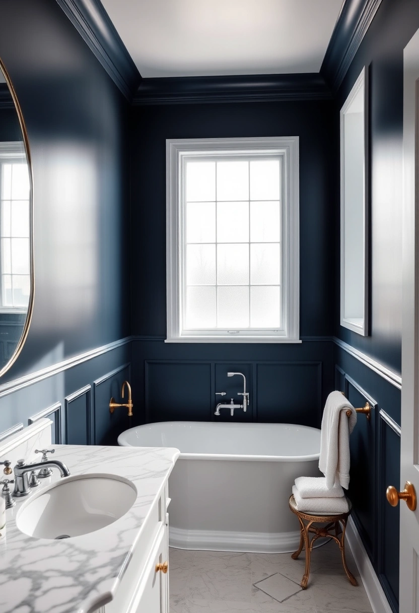 navy blue bathroom ideas 1