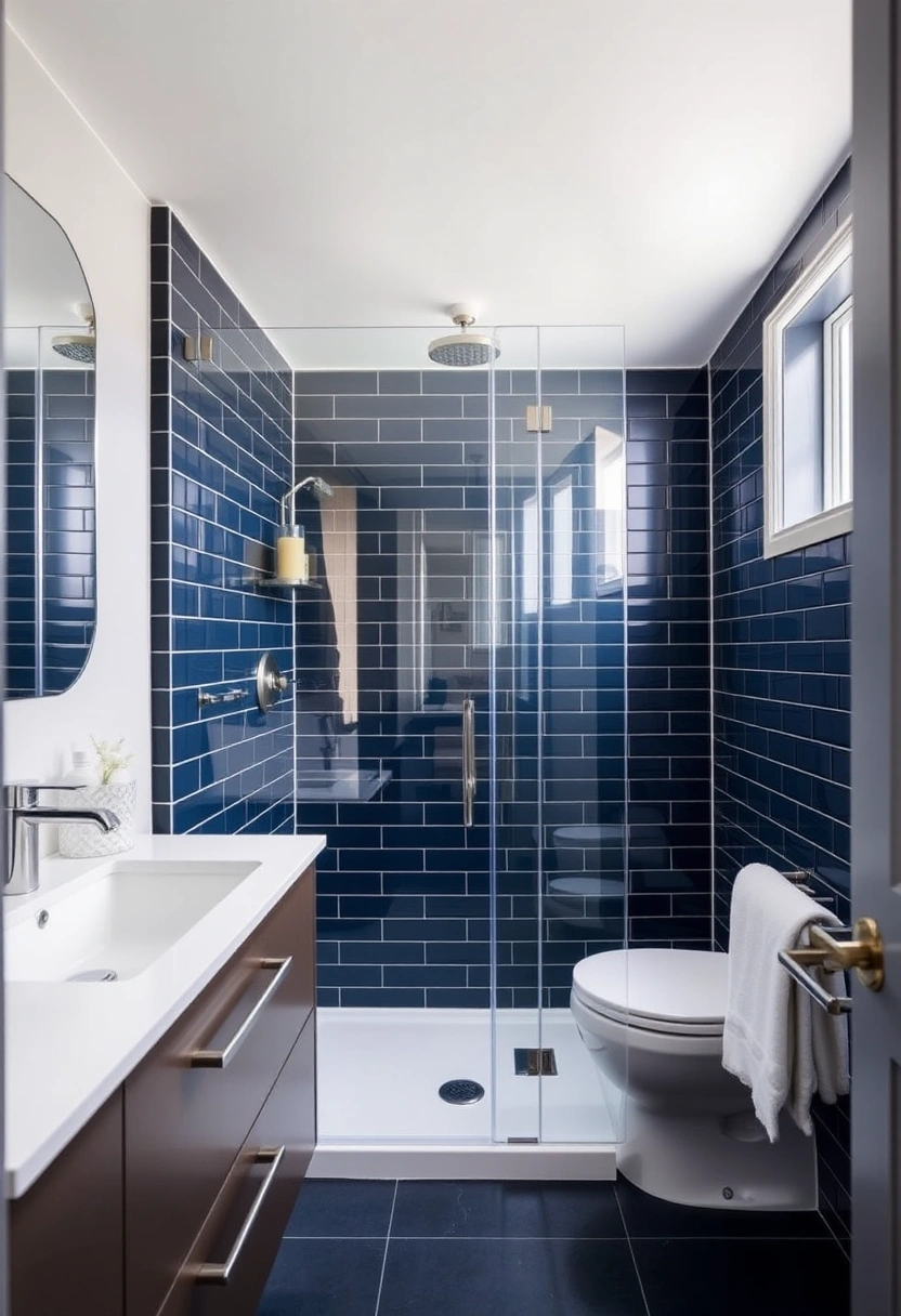 navy blue bathroom ideas 10