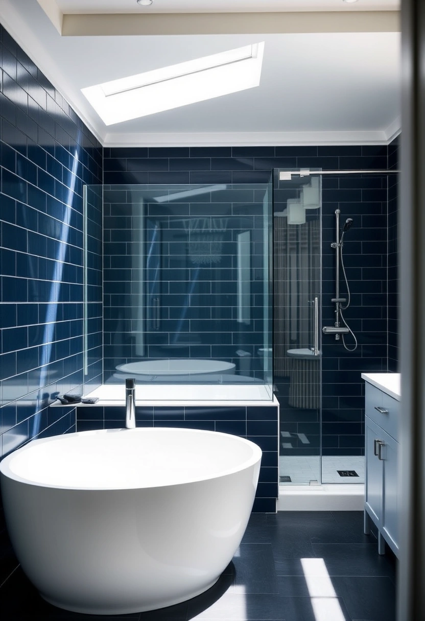 navy blue bathroom ideas 14