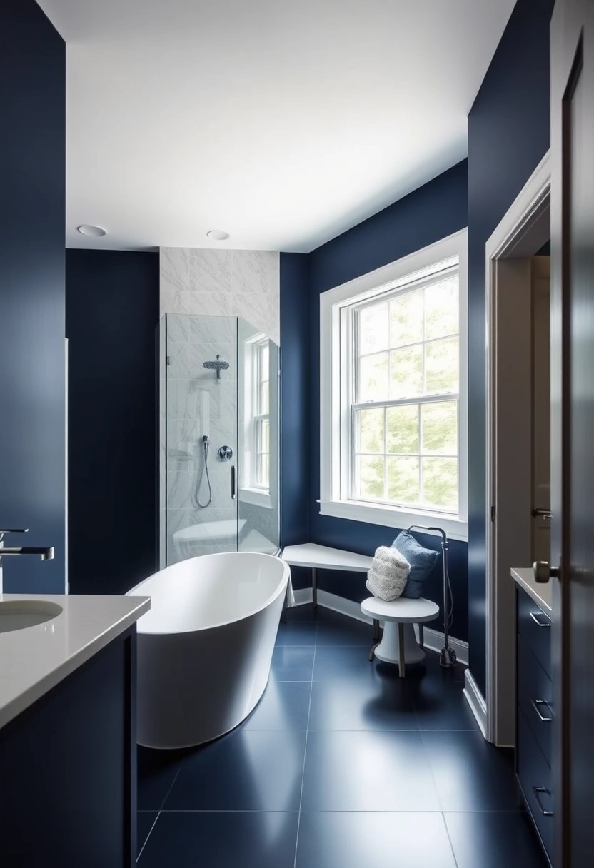 navy blue bathroom ideas 17