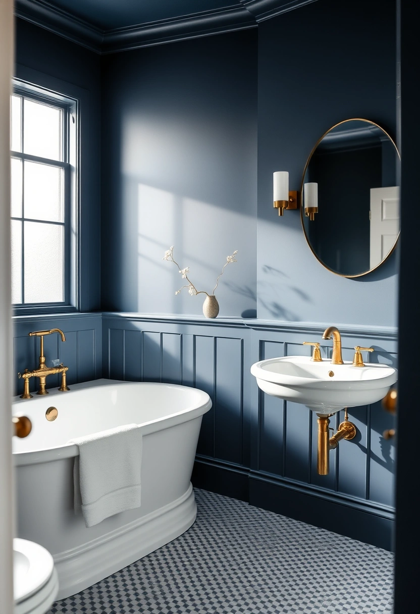 navy blue bathroom ideas 19