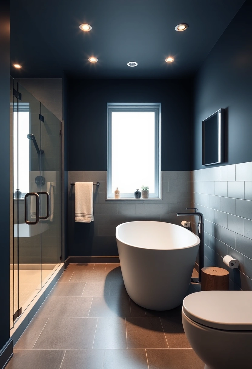 navy blue bathroom ideas 20