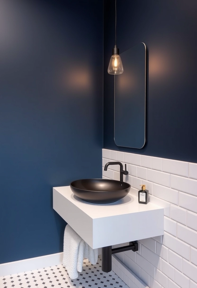 navy blue bathroom ideas 7