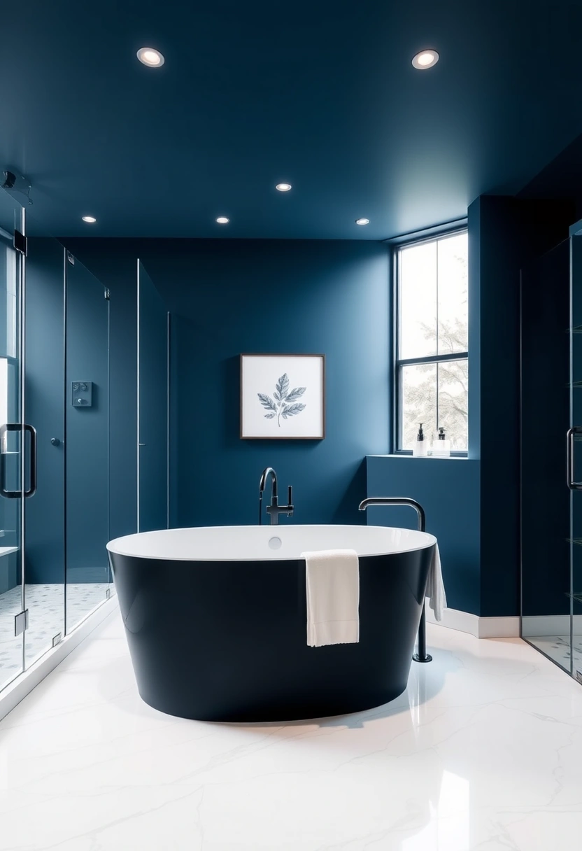 navy blue bathroom ideas 8