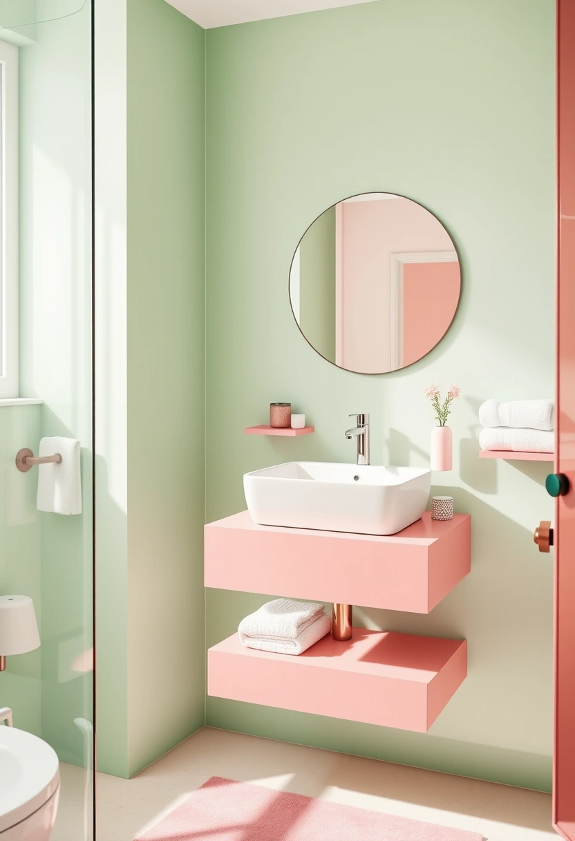 pink and green bathroom ideas 11