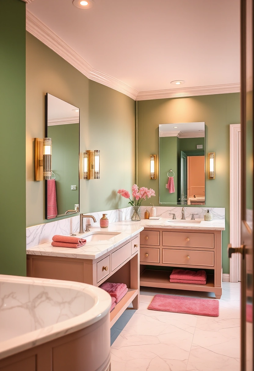 pink and green bathroom ideas 14