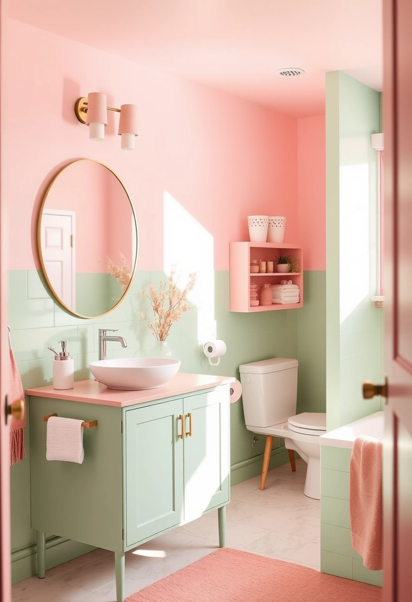 pink and green bathroom ideas 17