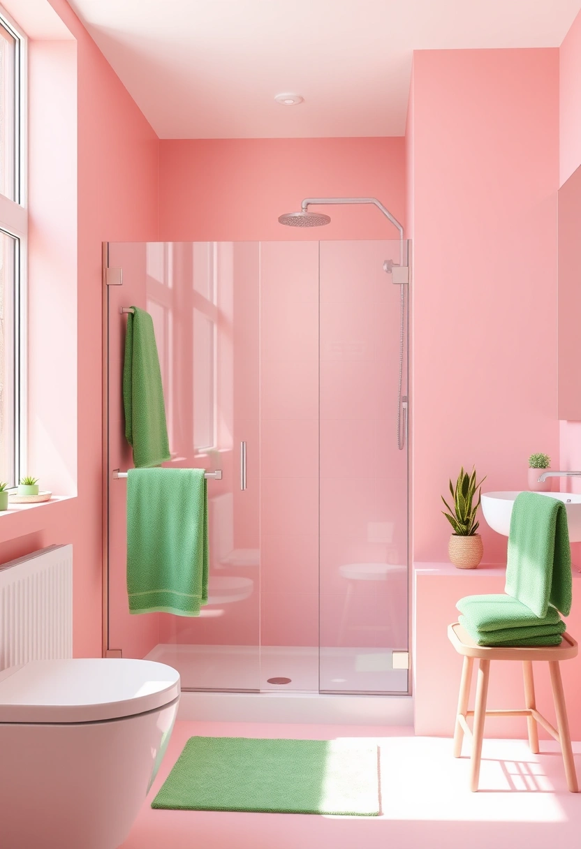 pink and green bathroom ideas 18