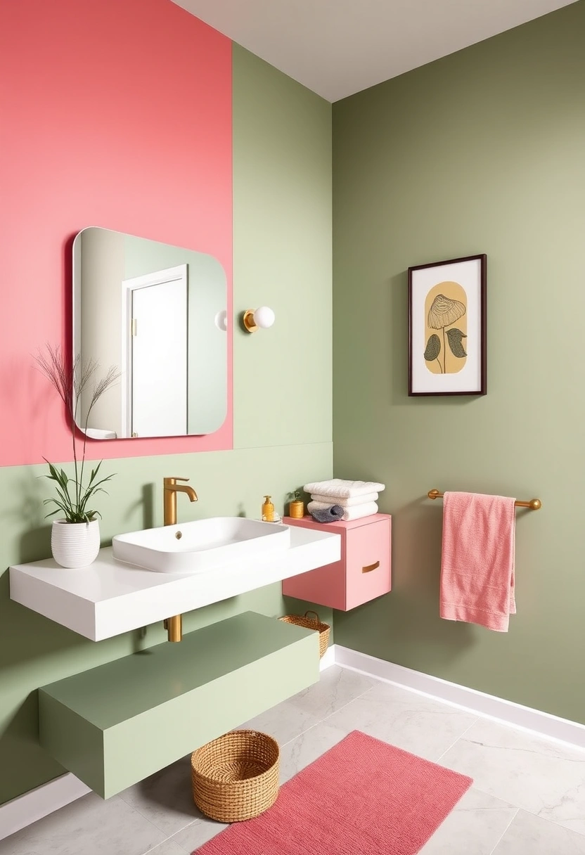 pink and green bathroom ideas 6