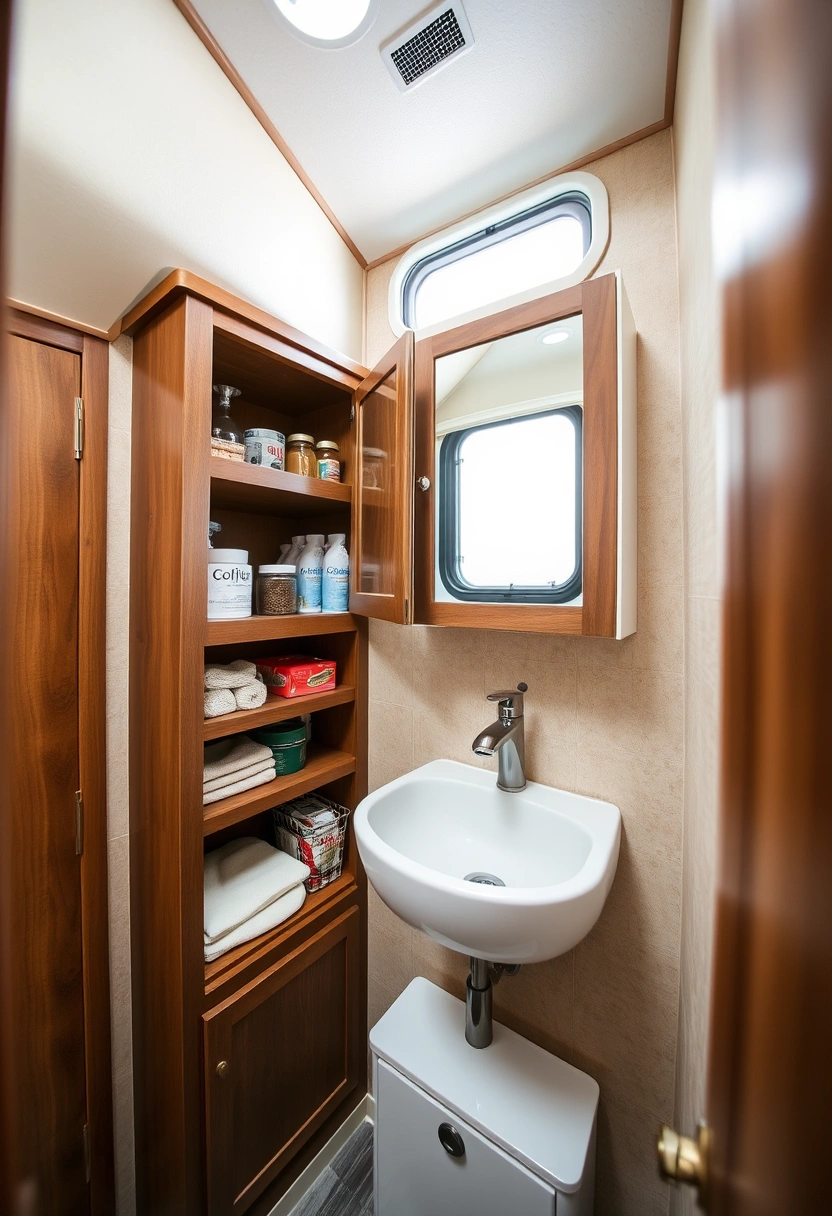 rv bathroom storage ideas 19