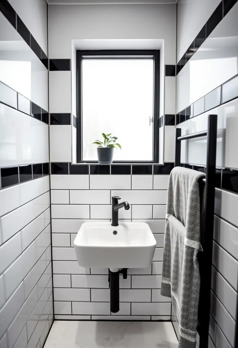 small bathroom ideas black and white 1