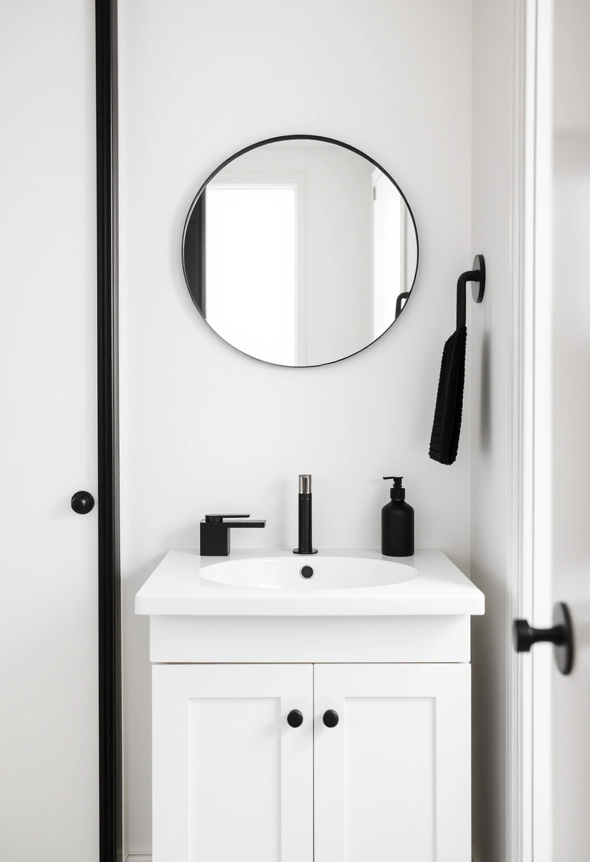 small bathroom ideas black and white 15