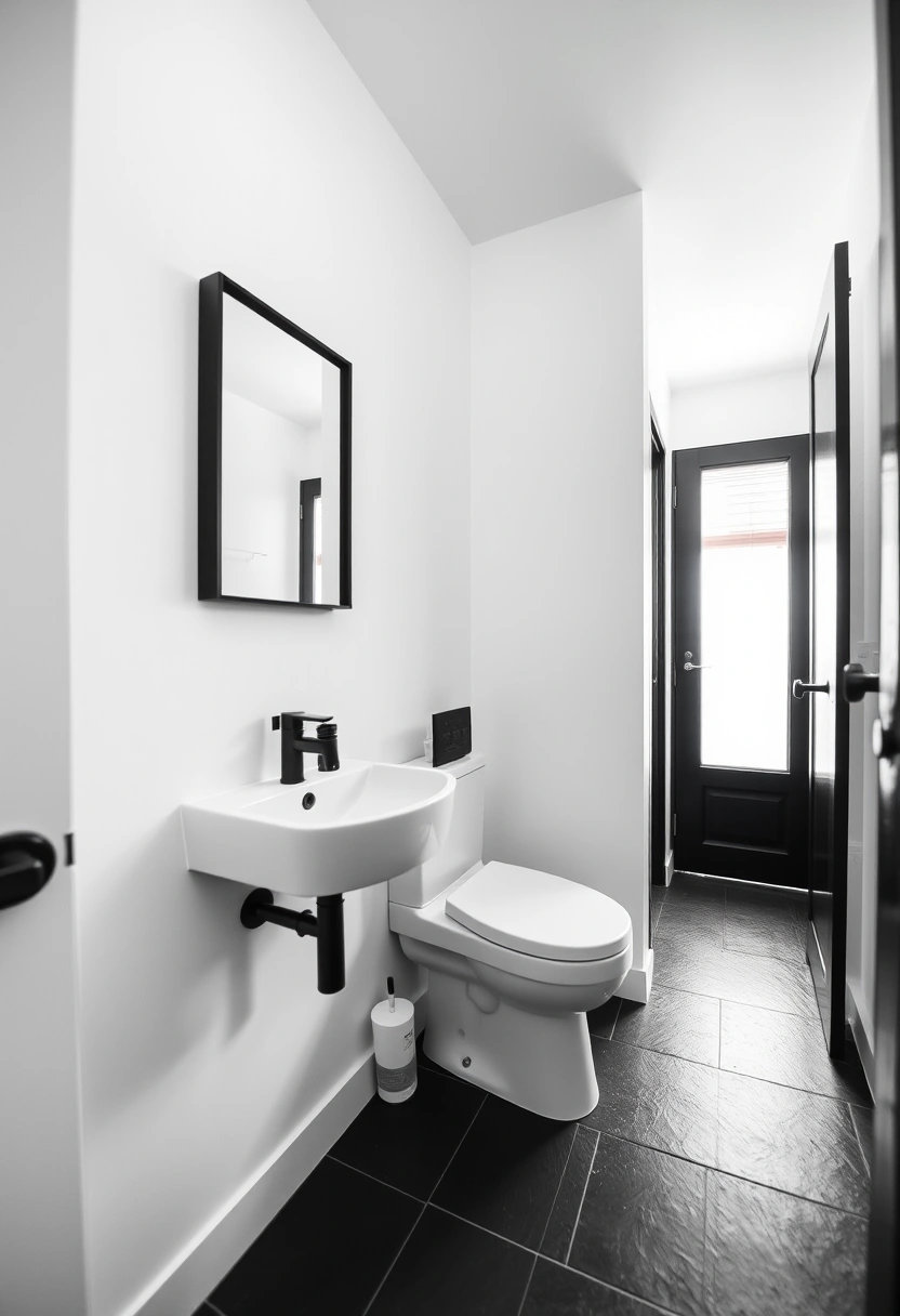 small bathroom ideas black and white 17