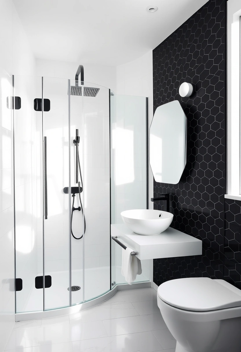 small bathroom ideas black and white 2