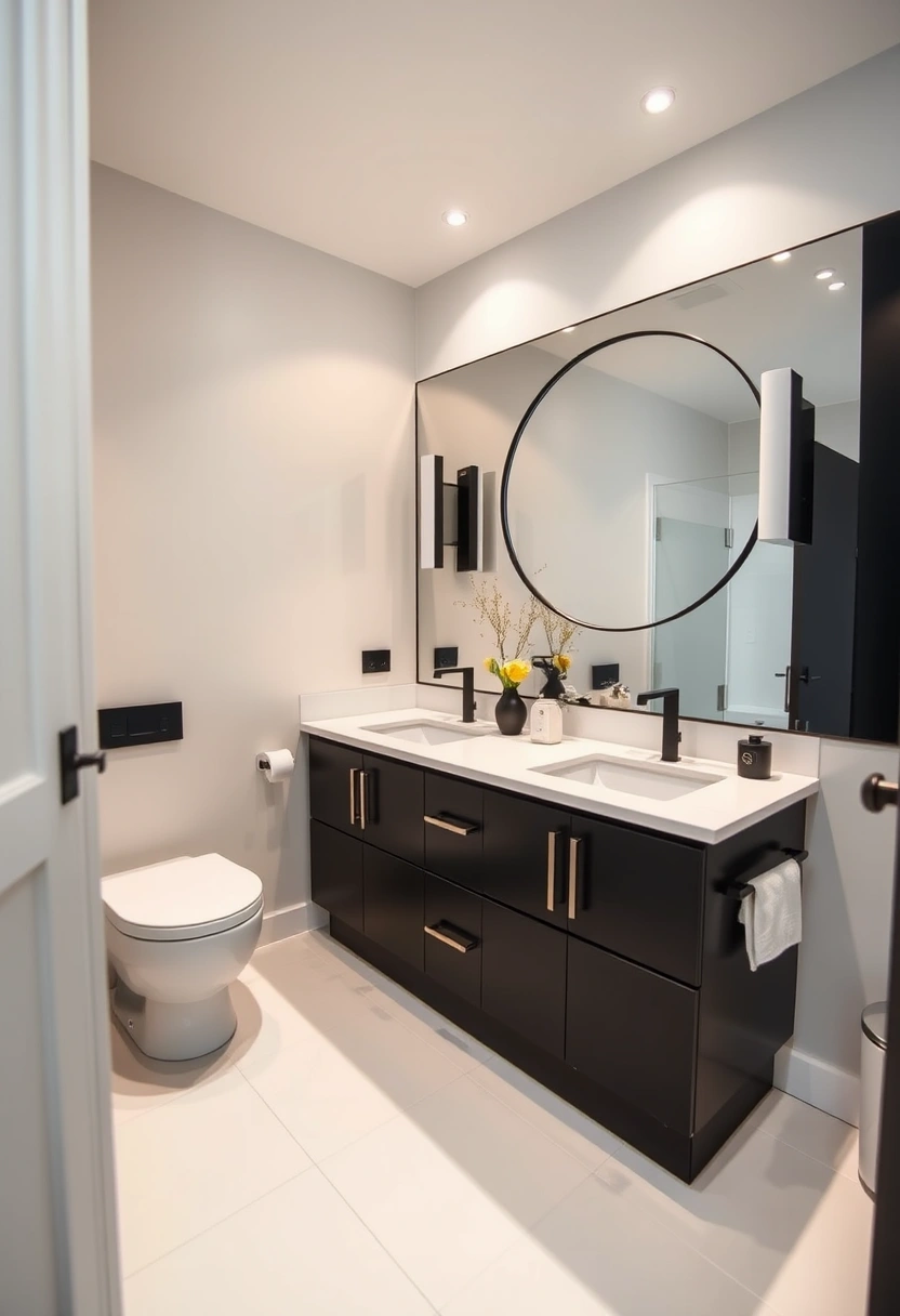 small bathroom ideas black and white 5