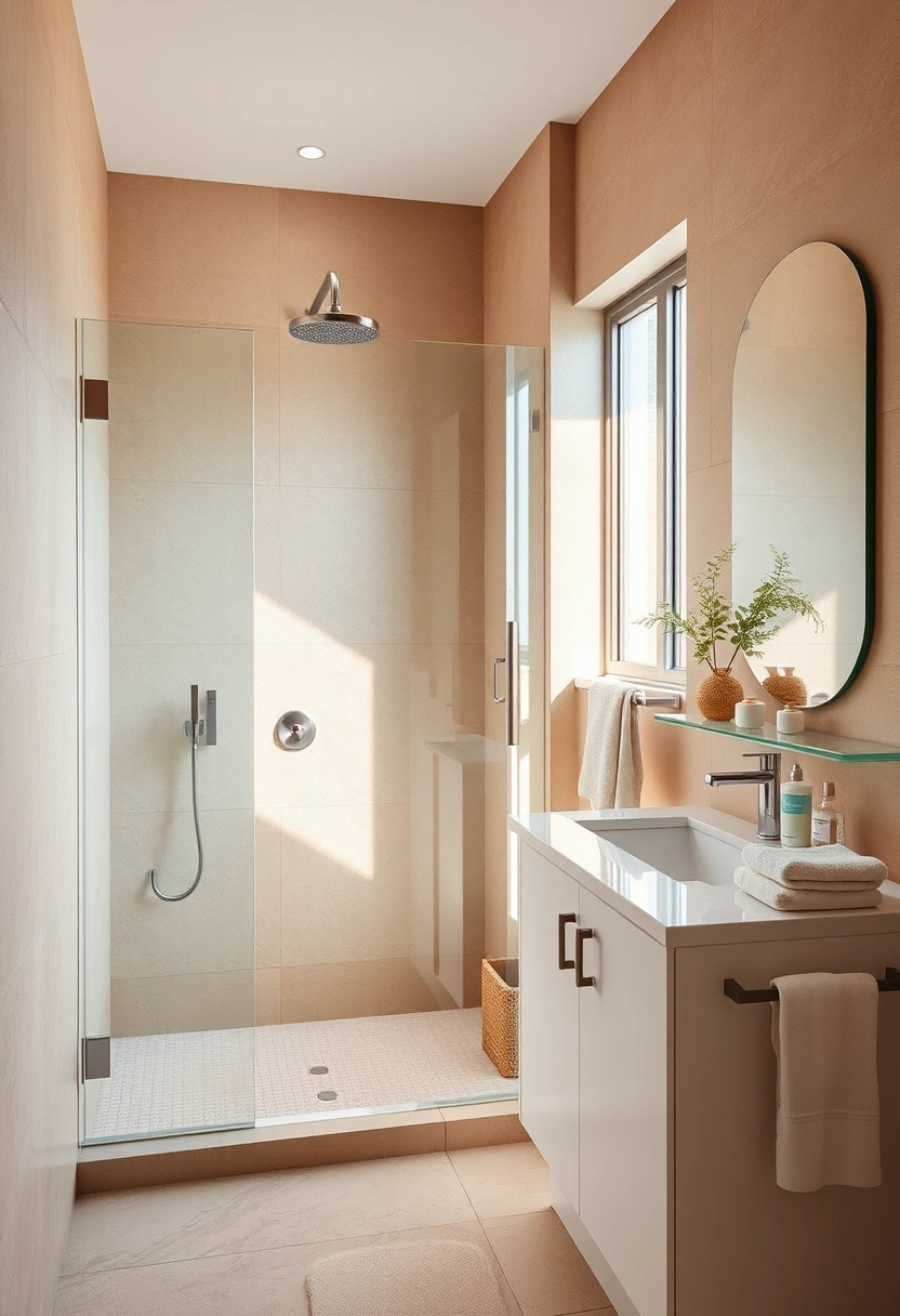 small bathroom ideas with shower walk in 4