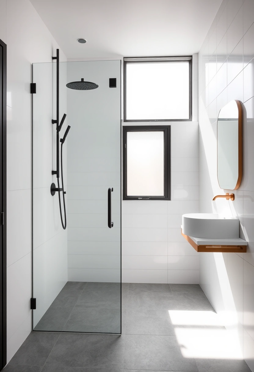 standing shower bathroom ideas 1