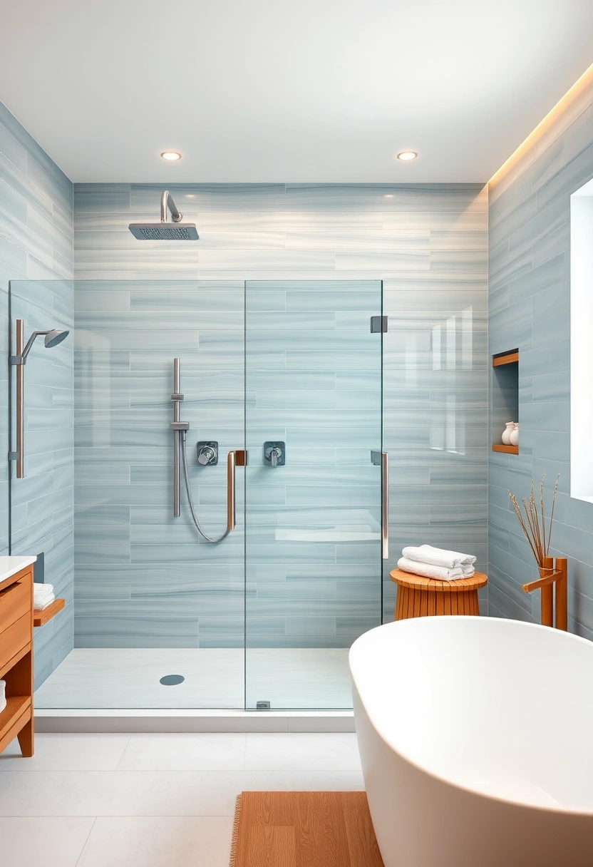 standing shower bathroom ideas 14