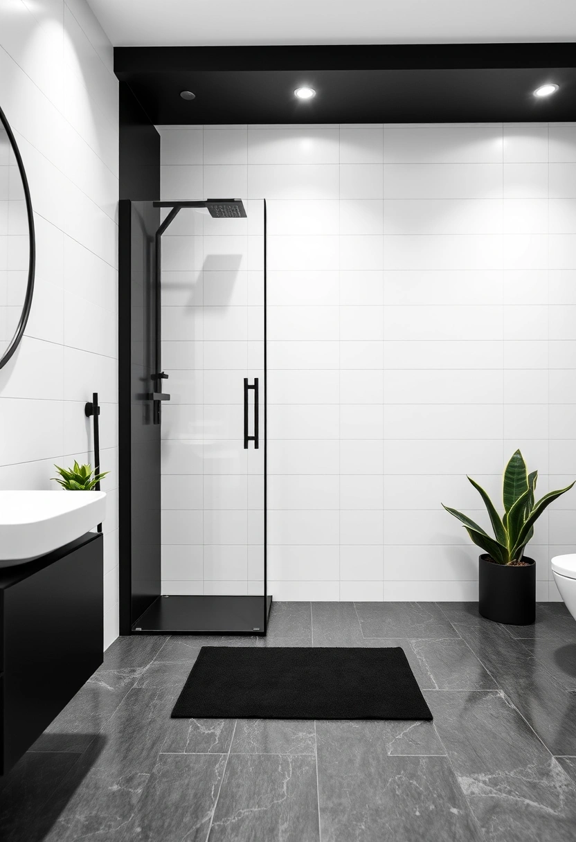 white and black bathroom ideas 10