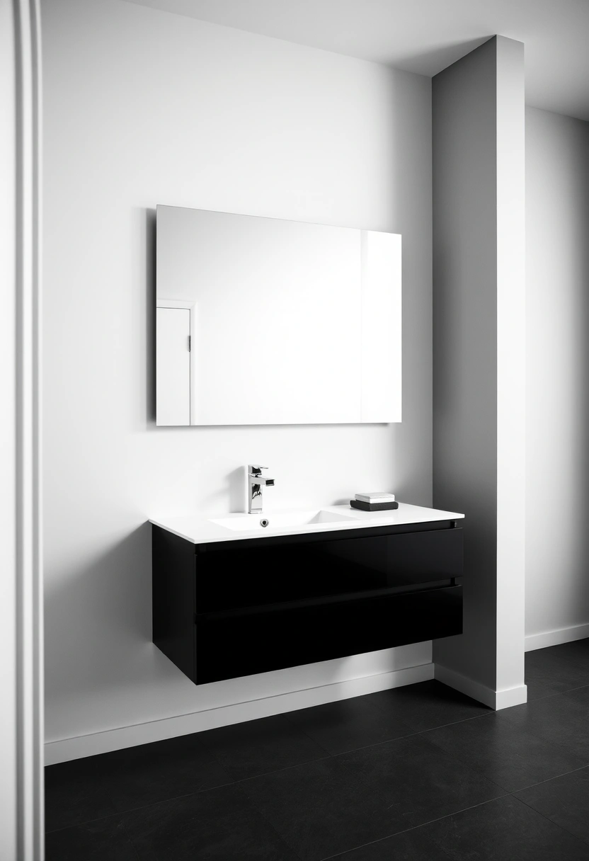 white and black bathroom ideas 14