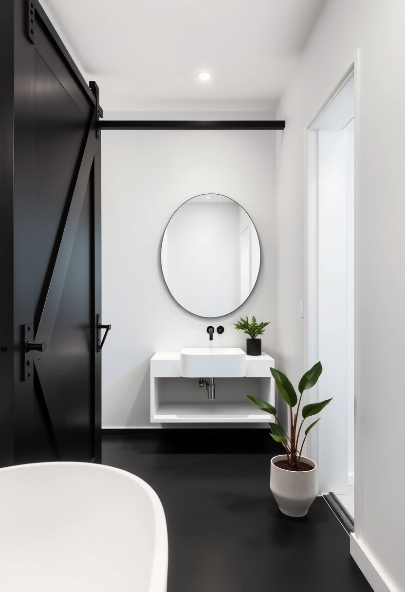 white and black bathroom ideas 16