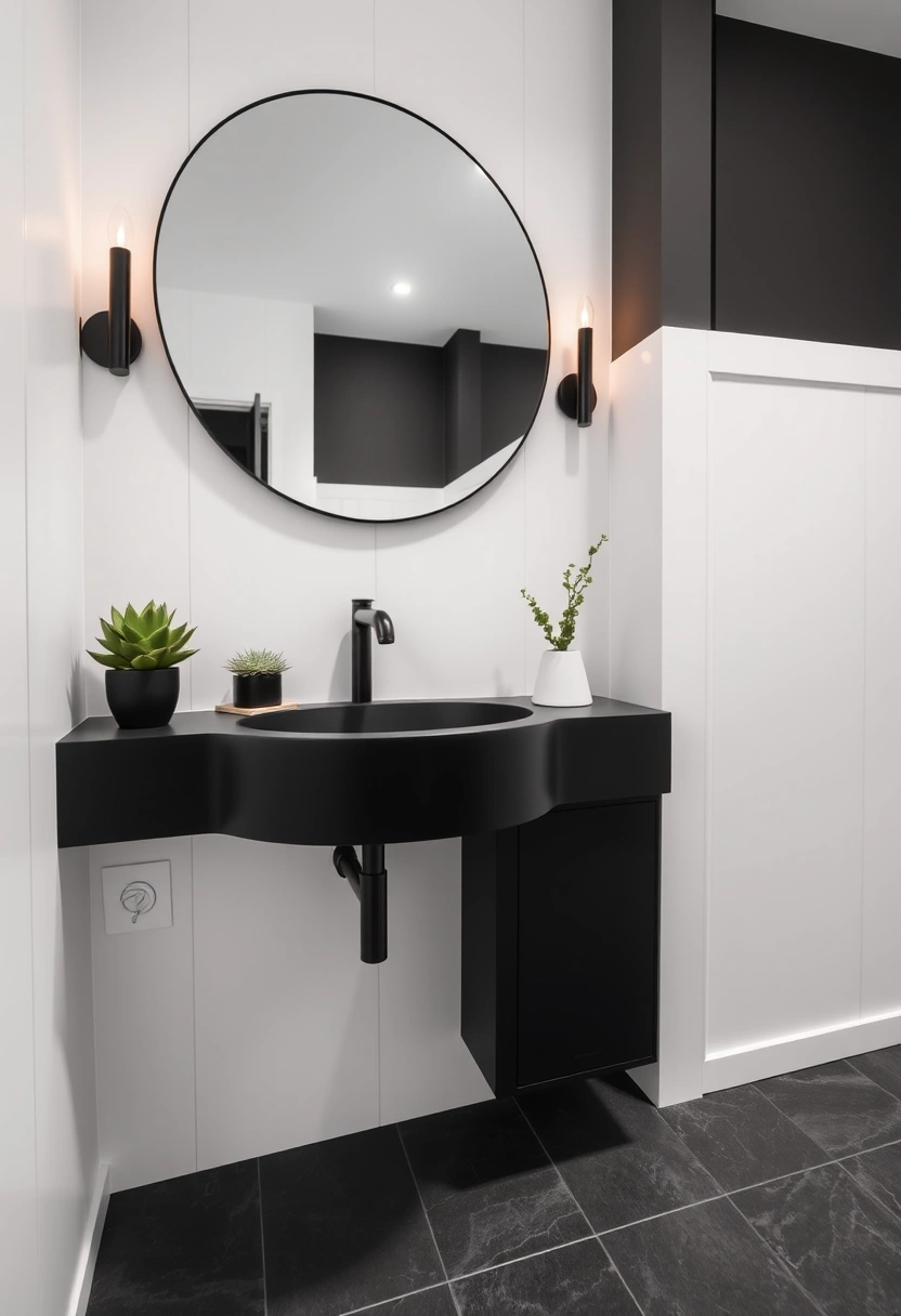 white and black bathroom ideas 7