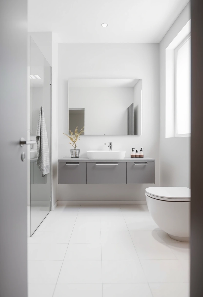 white and grey bathroom ideas 15